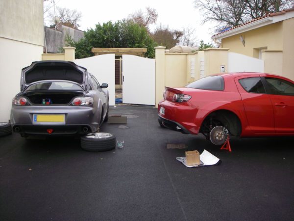 2 RX8 sur cale