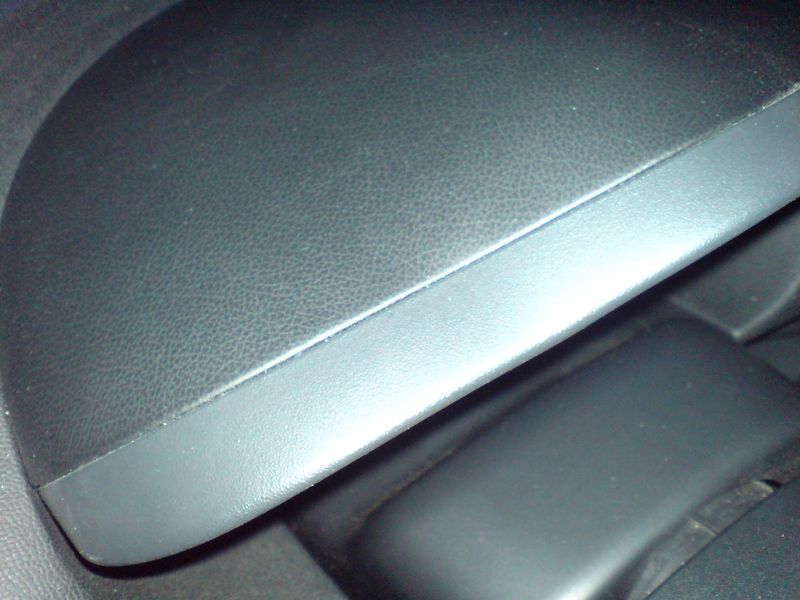 dessus de la coque des compteur en cuir.