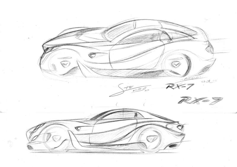 RX7 SR Croquis profil