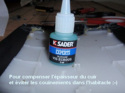 Frein Filet.JPG (153.95 Kio) Consulté 12488 fois Pour éviter les nuisances sonores et permettre au vis très courtes de l'accoudoir avant de restées bien visser.