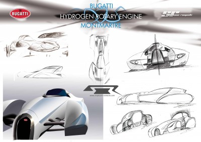 Bugatti Montmartre Sketch &amp; 3D By Stef Romecki