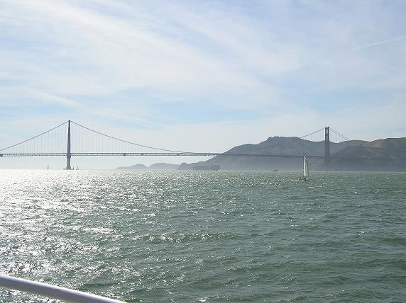 Le Golden Gate bridge au soleil