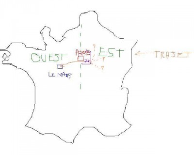 Trajets possibles d'Olivier